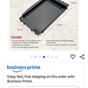 Porcelain-Enameled Cast-Iron Griddle for Spirit II Grills